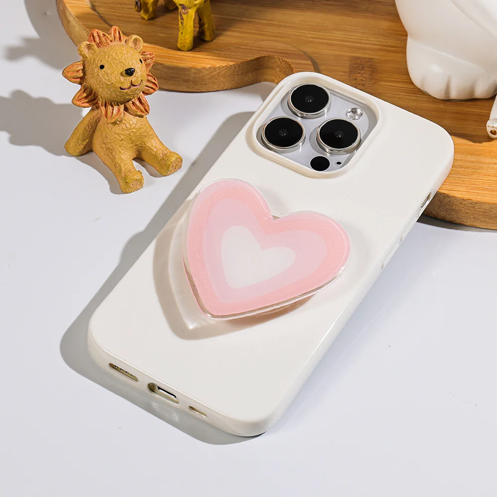 Korea Cute Acrylic Universal Phone Holder Griptok Support For iPhone Samsung Grip Tok Folding Finger Pocket Socket Stand