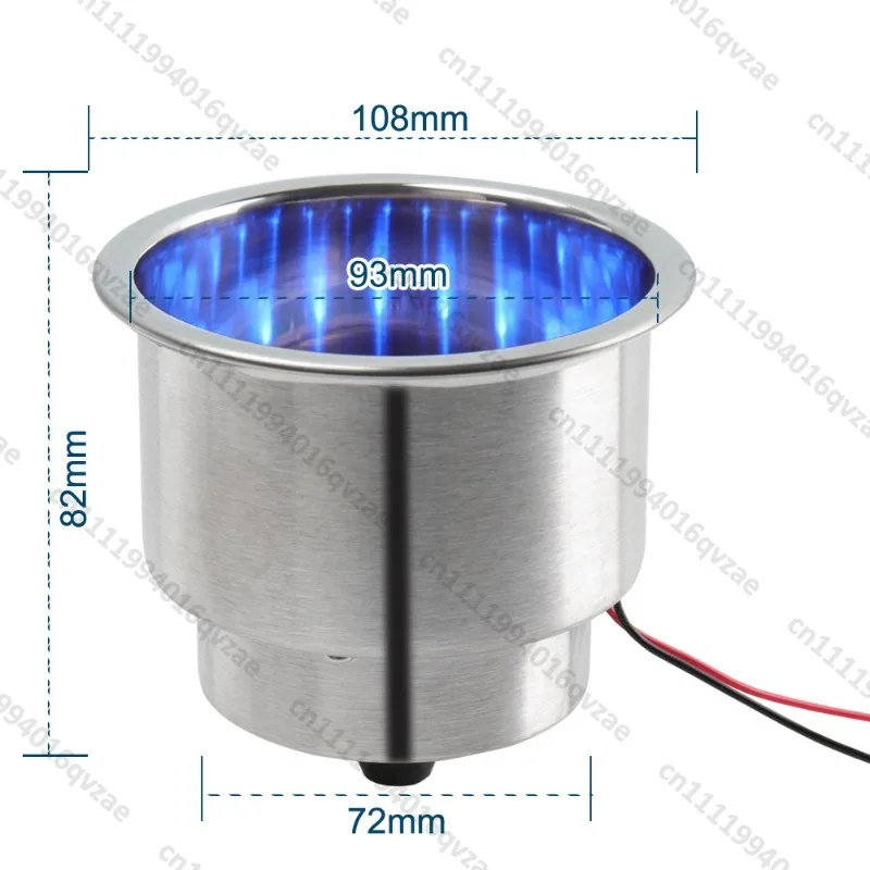 Stainless Steel LED Cup Holder, Yacht Accessories, Marine Hardware Teacup Holder, RV Water Cup Beverage Holder