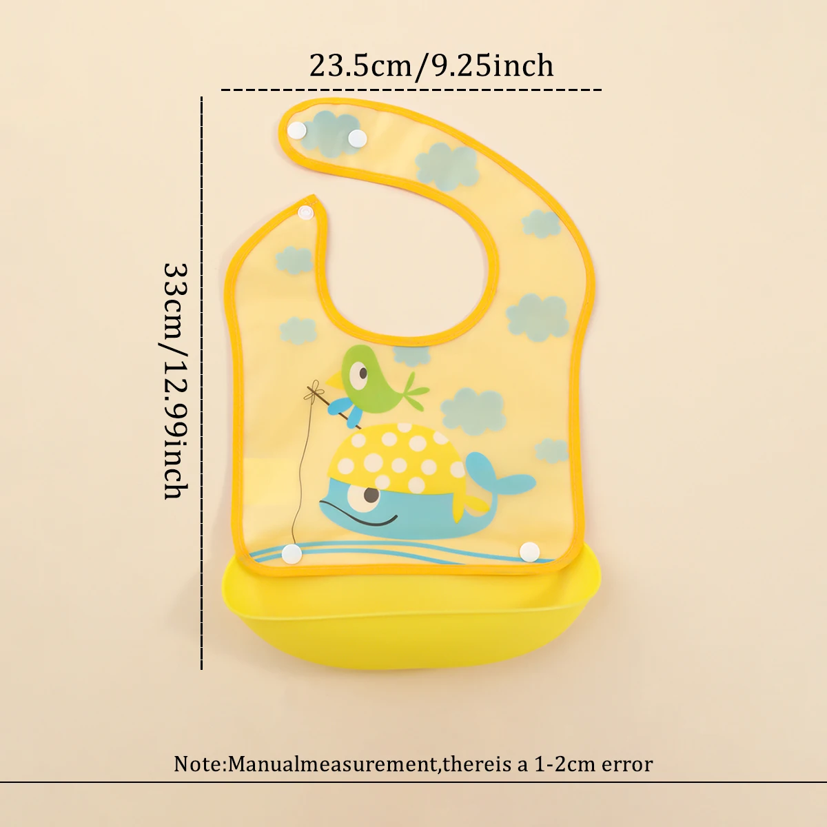 1pcs-baby bib waterproof rice pocket baby bib eating saliva pocket saliva towel three-dimensional imitation silicone