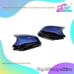 For BMW 1 2 3 4 X Series F20 F21 F22 F23 F30 F35 F34 F32 F33 F36 E84 I3 F87 M2 ABS/Carbon Mirror Cover 2012-2019 With Light Bar