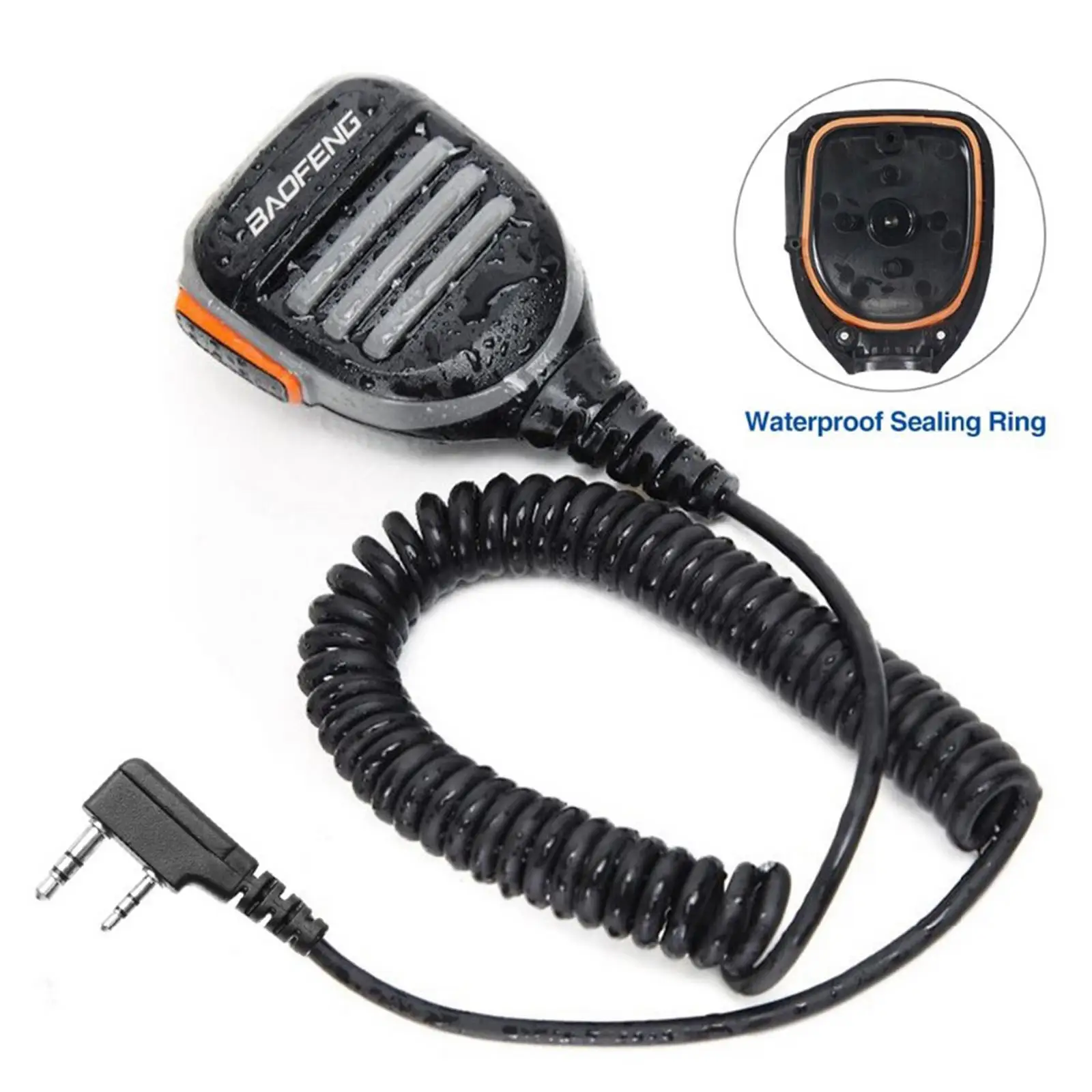 Walkie Talkie BF-780 2 Pin PTT Speaker Mic untuk Quansheng UV-K5 K6 Baofeng UV-5R BF-888S UV-5RH 21 17 PRO HAM Radio