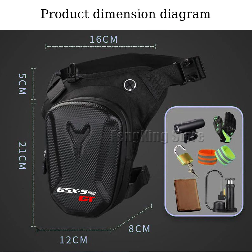 For GSX-S1000GT GSX S1000GT Motorcycle leg bag knight hard shell waterproof waist bag, crossbody bag