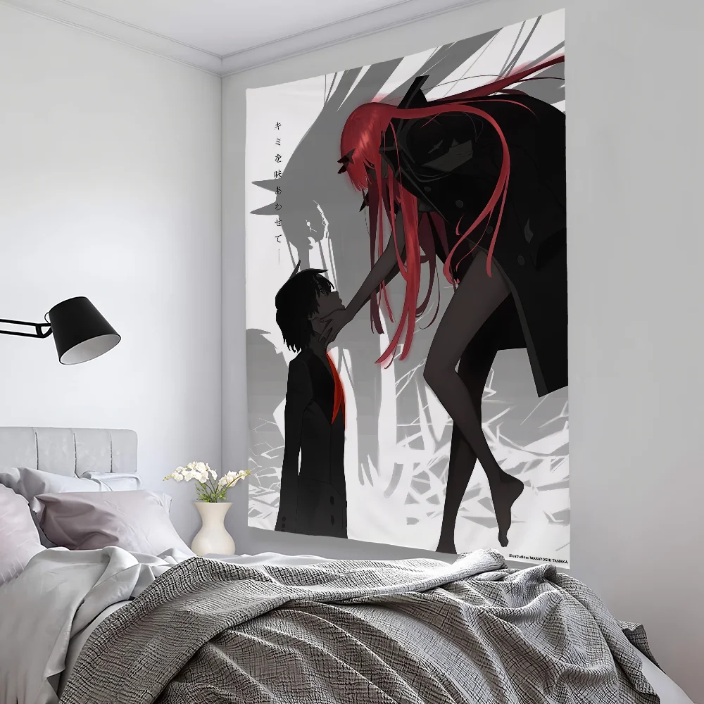 

D-DARLING In The F-FRANXX Tapestry Bedroom Living Bar Garden Outdoor Microfiber Festival Decoration Background Art Banner