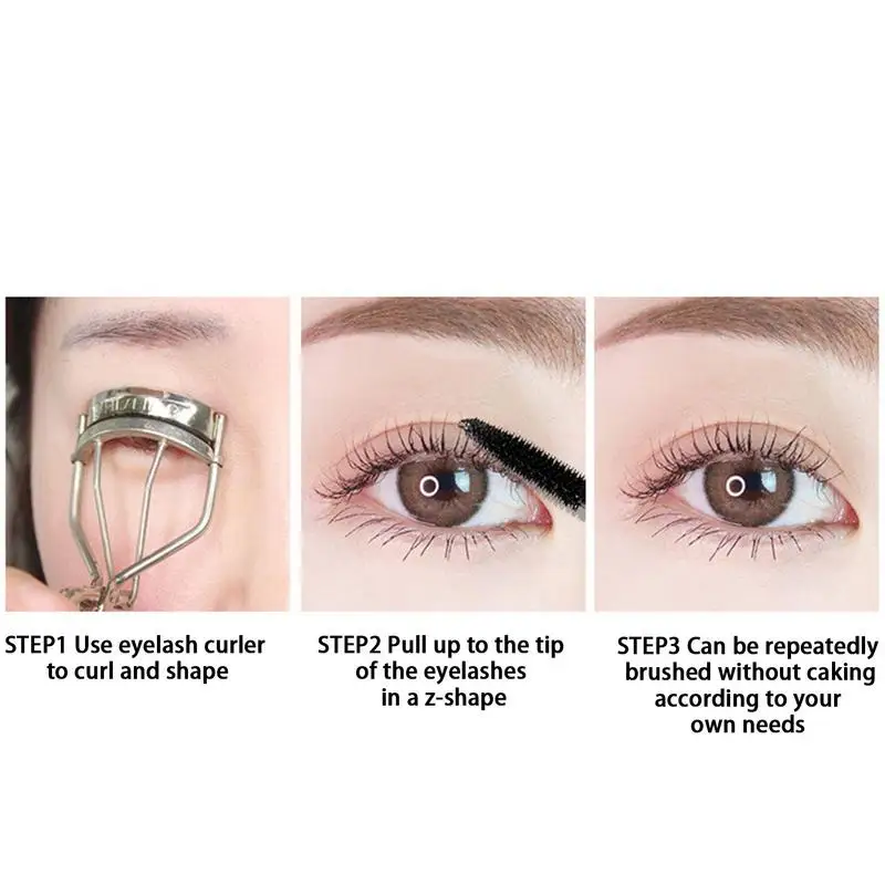 4D Eyelash Mascara Curling False Lash Effect Mascara Lengthening Mascara Elastic Brush Head Make Lashes Look Thick And Long