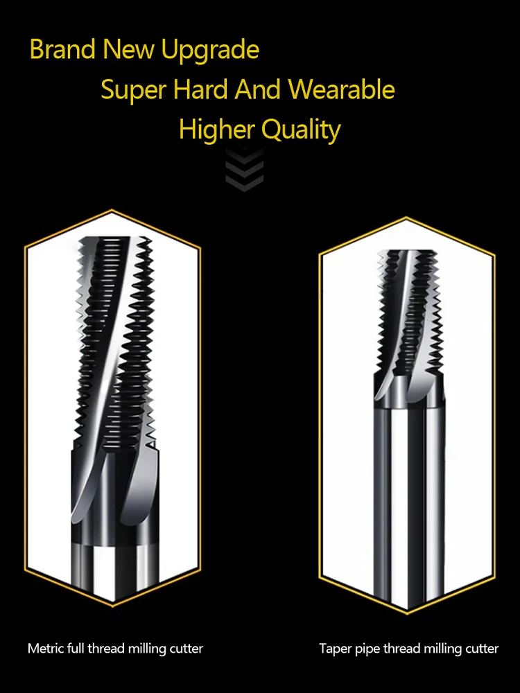 SUREWEL Vollgewindefräser HRC65 Hartmetall UNC UNF Amerikanischer Einheitlicher Gewindefräser 8-32 2-56 Gewindefräswerkzeug – Detail 5