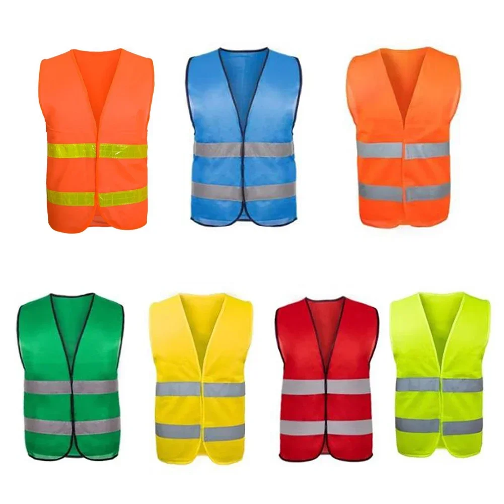 Hi Vis Vest High Viz Visibility Waistcoat Safety Work Reflective Outdoor Reflective Safety Clothing Reflective Jacket