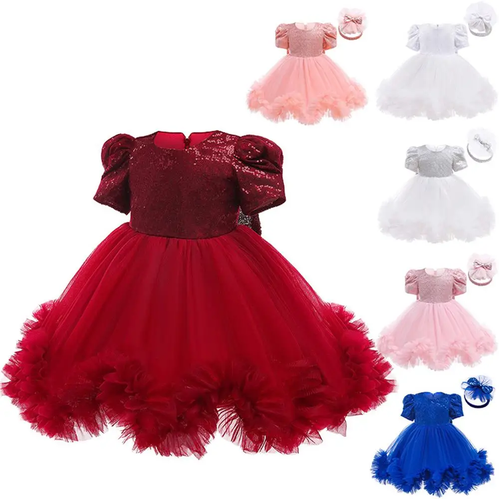 

Toddler Girl 1st Birthday Clothes Bow Cute Baby Baptism Gown Kid Wedding Evening Party Elegant Princess Vestidos Pageant Costume