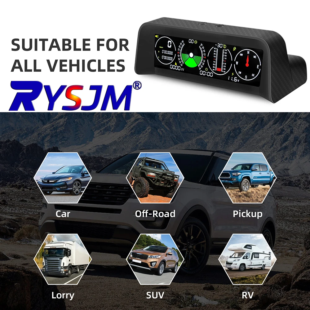 

X90 GPS Speed Speedometer Smart Slope Meter Inclinometer With Compass on-board Computer Overspeed reminder