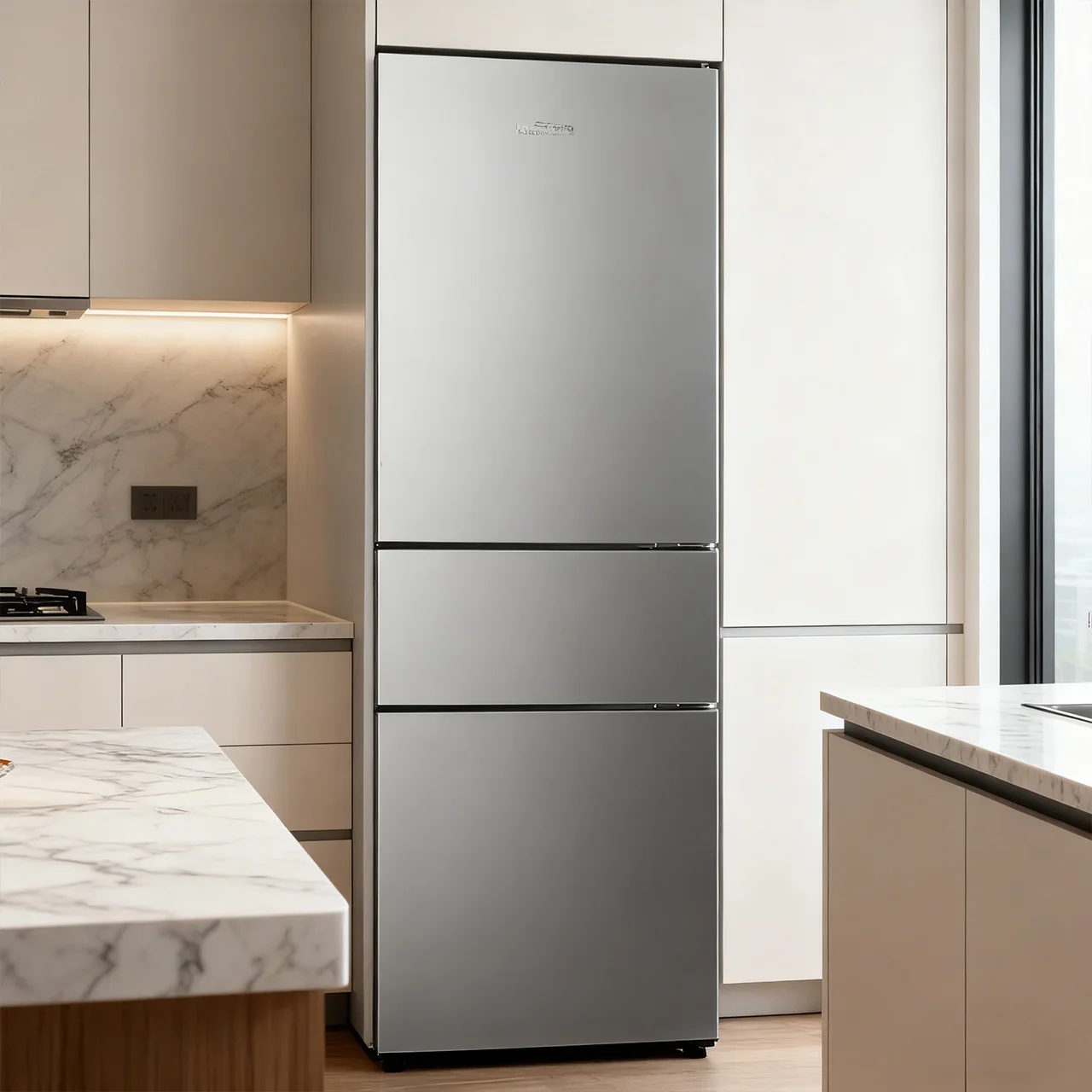 Wholesale 210L 3-Door Refrigerator and Freezer, Compact Energy-Saving Fridge for Homes and Rentals, Cooling Equipment