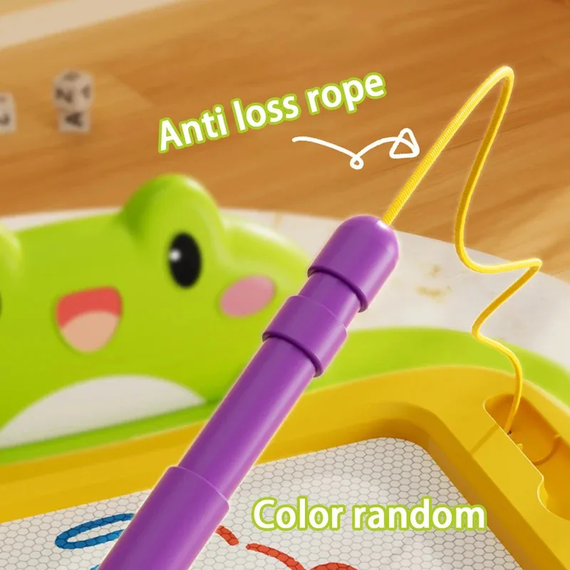 Cute frog-shaped children's magnetic drawing board and table, 0-3 years old early education toys | Colorful graffiti painting