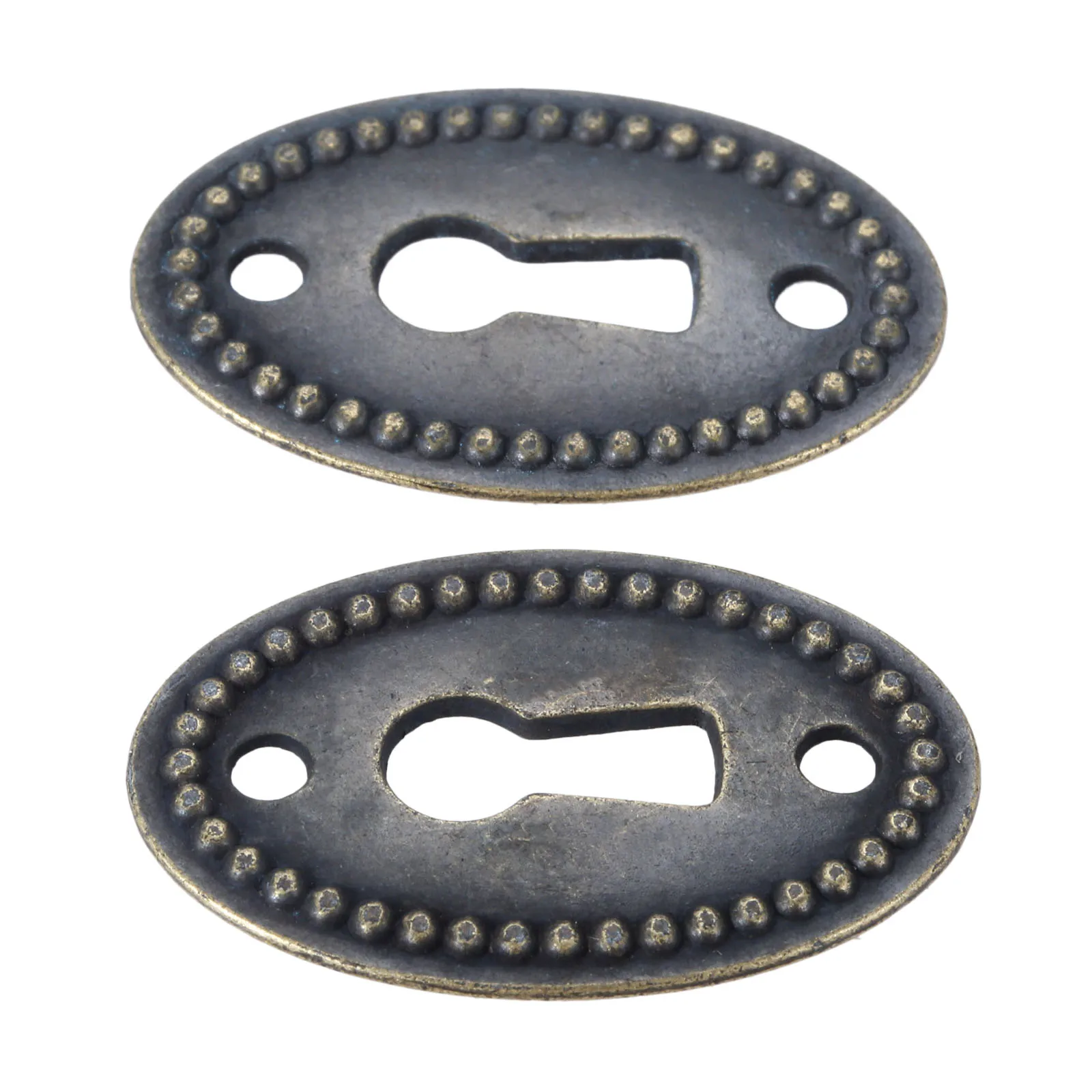 2Pcs Oval Shape Keyhole Cover Antique Bronze Color Keyhole  Antique Chinese Style Cabinet Lock Furniture Hardware