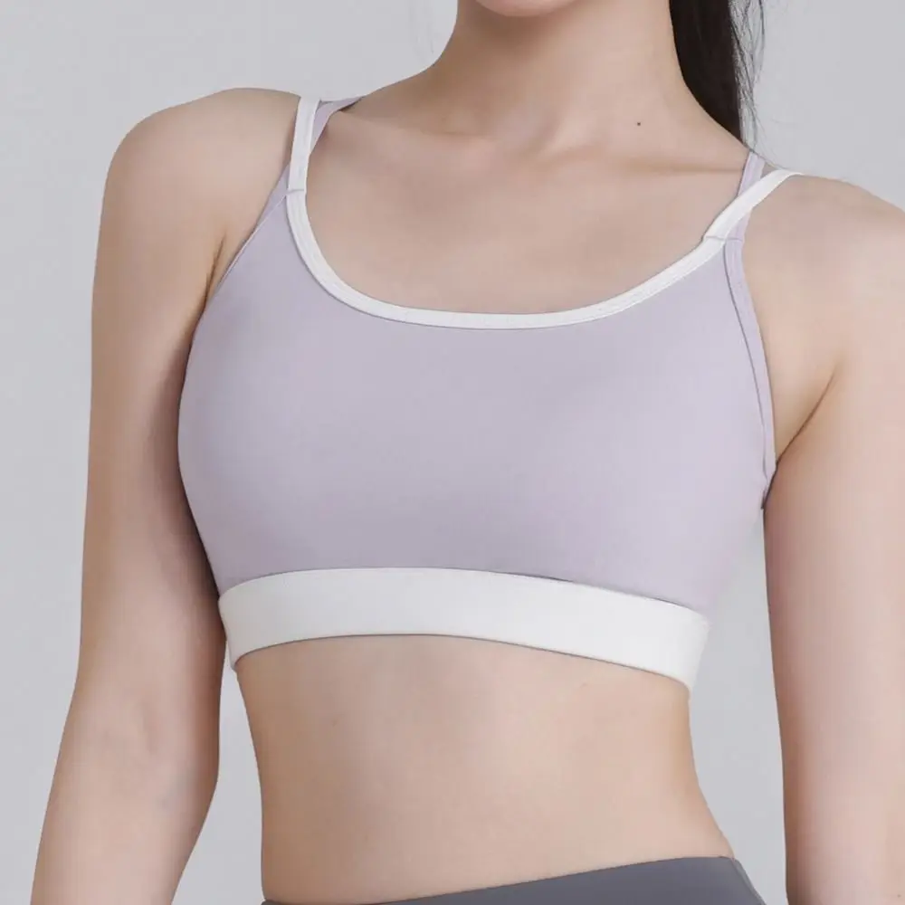 

Cross Belt Seamless Sports Bra Anti-shake Beauty Back Yoga Soft Bra Moisture-Wicking Lingerie Training Fitness Bra Running