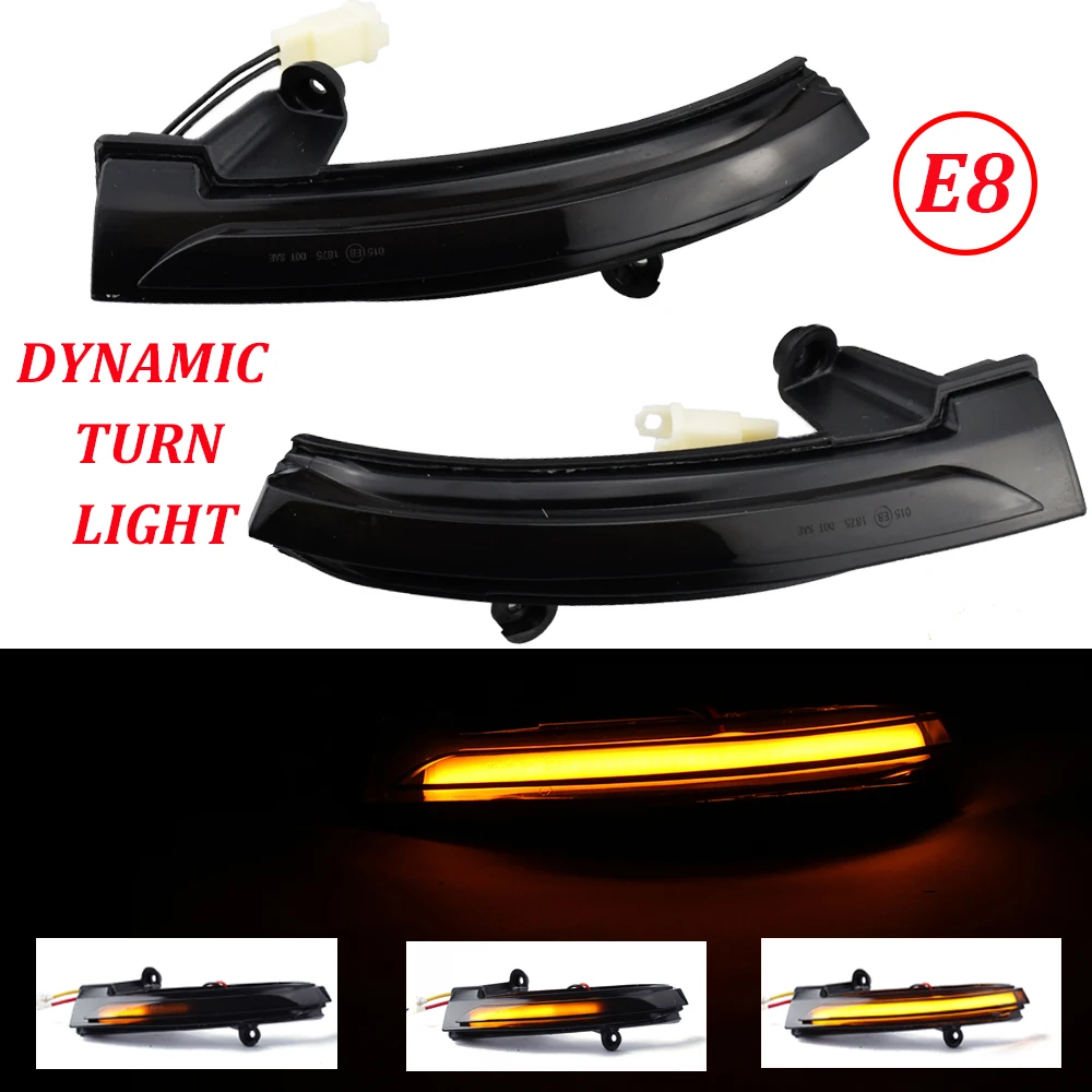 Dynamic Turn Signal Light For Renault Megane IV 2016-2019 LED Side Rearview Mirror Indicator Blinker Repeater Lamp