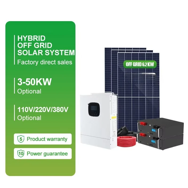 5kva 5000W Solar Power System MPPT Lead Acid Polycrystalline Silicon Solar Panel Hybrid Home Energy Grid Generator System 5kwh