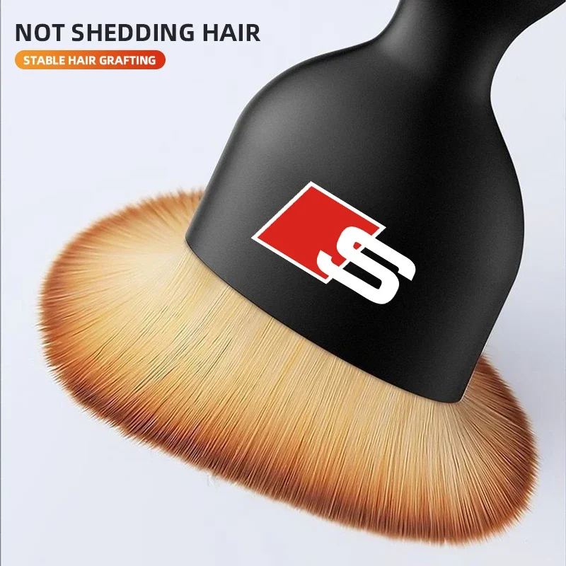 سيارة تنفيس تنظيف فرشاة ناعمة أداة التنظيف الداخلي للسيارة أودي RS كواترو S Line S4 S3 A6 A1 A3 A5 A4 A2 A8 A7 Q2 Q3 Q5 Q7 Q6 #5