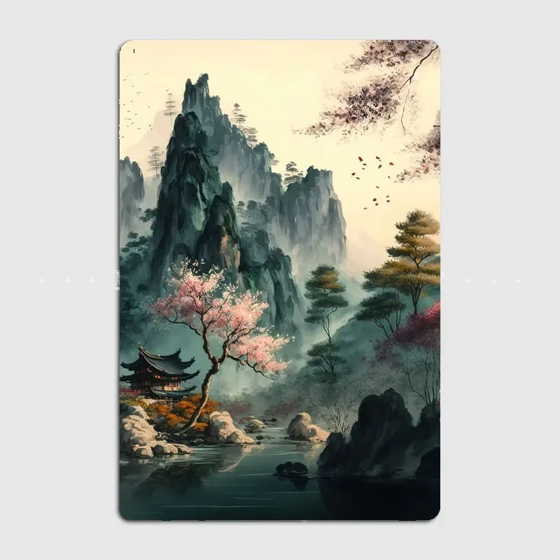 Vintage Japan Landscape  Jigsaw Puzzle Wall Art Decor-Scenic Series-Artistic Landscape Drawing Board for Home Decoration