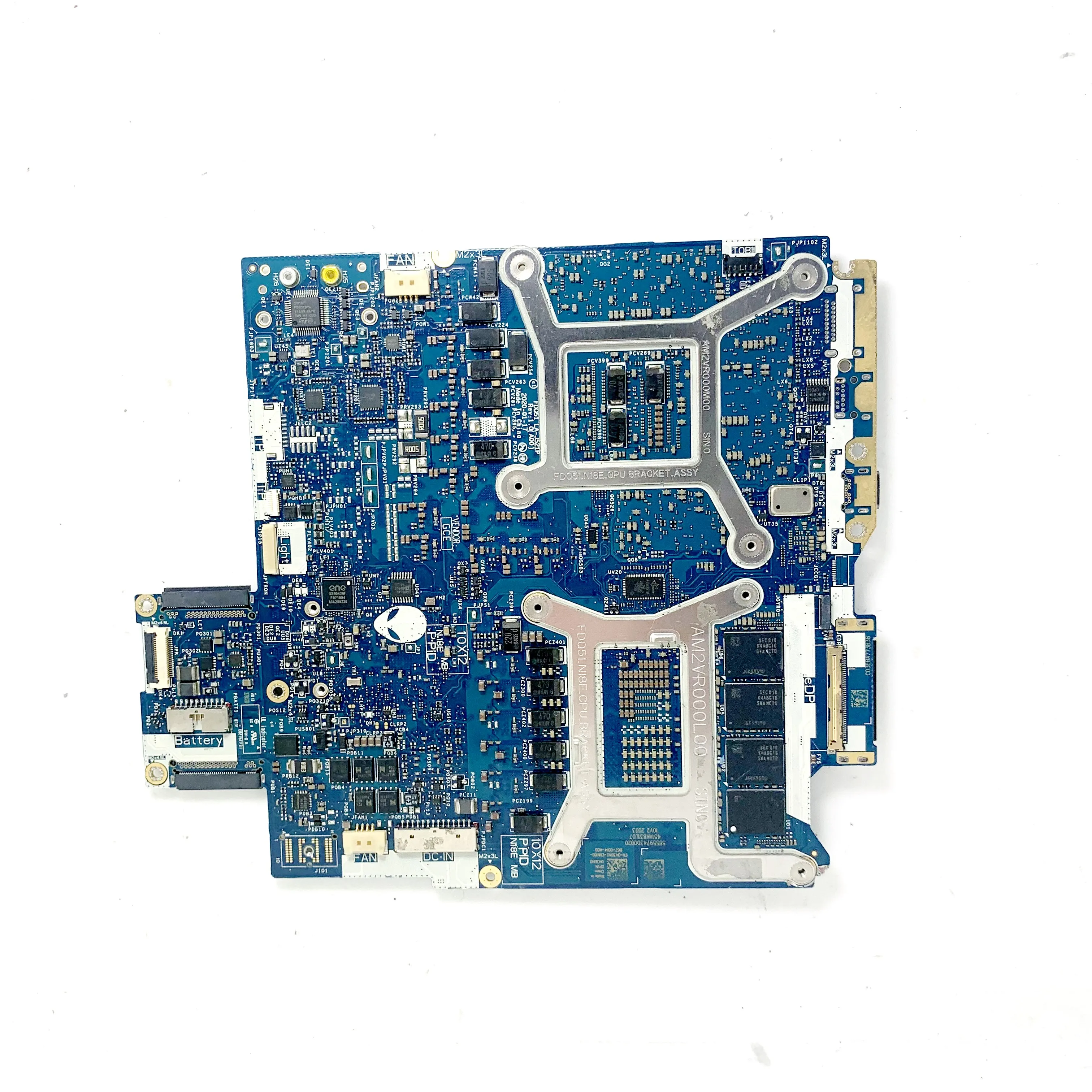 For DELL M17 R3 CN-0H3DN2 0H3DN2 H3DN2 Laptop Motherboard FDQ51 LA-J521P W/ SRH8T i9-10980HK CPU N18E-G3R-A1 RTX2080 100% Tested