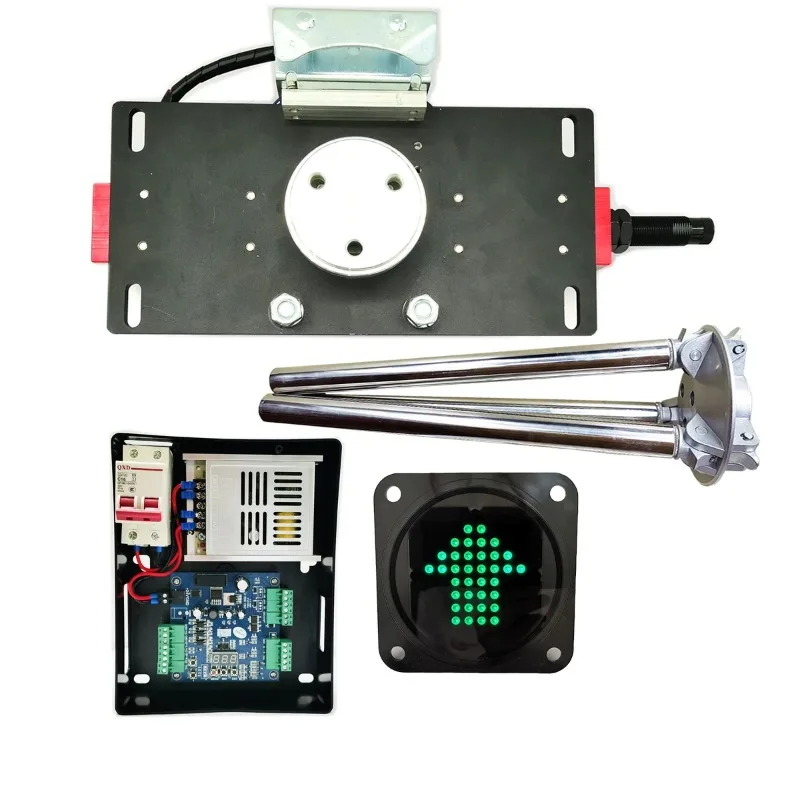 Mechanical structure transmission front and rear rotary gate opening semi-automatic tripod