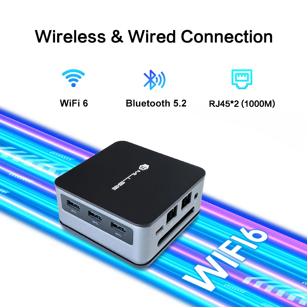 MLLSE G2 Mini PC Windows 11 Pro Alder Lake N100 Intel 12th DDR4 12GB RAM 512GB ROM WiFi 6 BT5.2 Desktop Computer Mini Pc Work