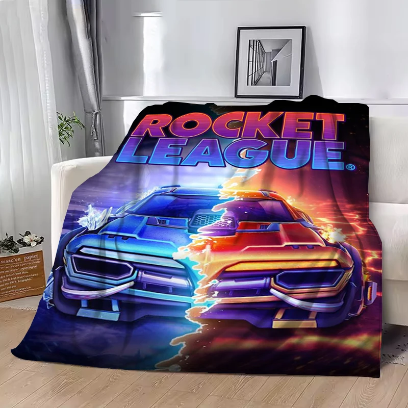 

R-Rocket League Game Blanket Bed Throw Blankets for Decorative Sofa Microfiber Bedding Soft Plaid With Print Throwing Downy Knee