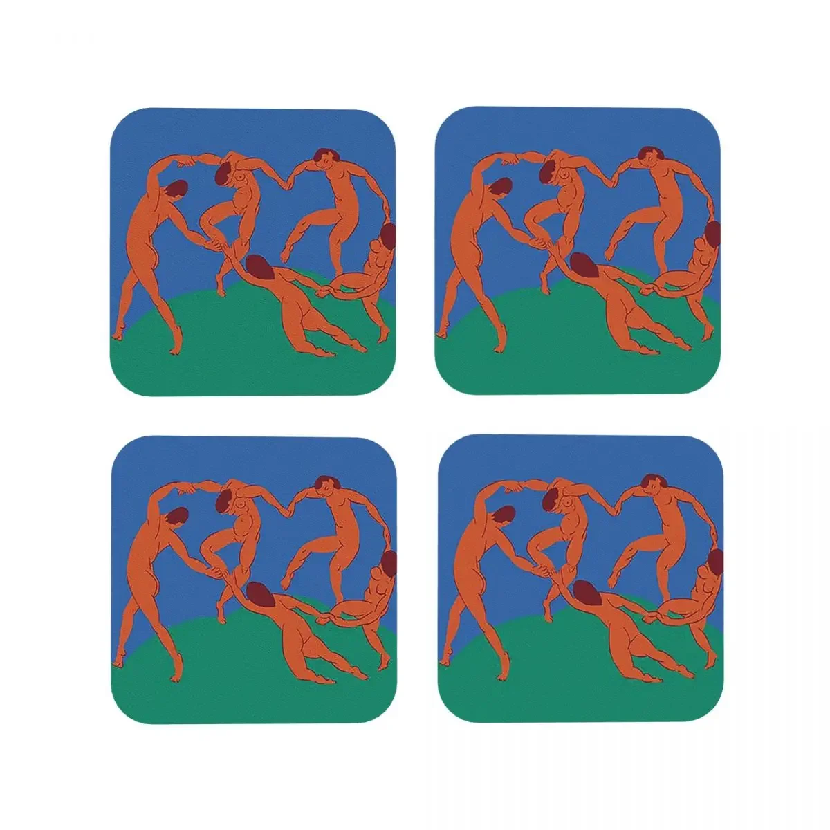 Matisse - The Danc Coasters Kitchen Placemats Non-slip Insulation Cup Coffee Mats For Decor Home Tableware Pads Set of 4