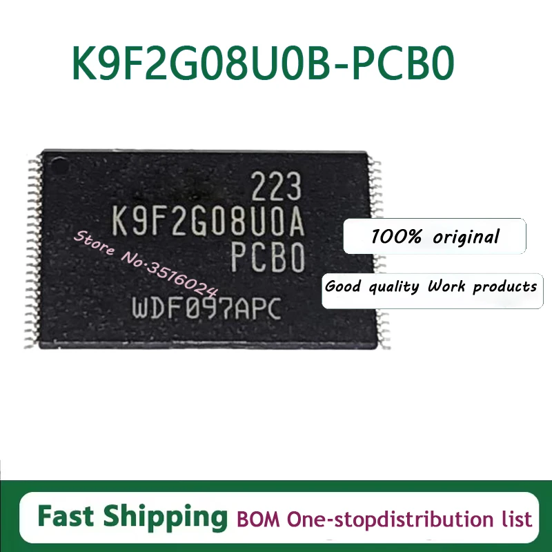 10PCS/lot  K9F2G08U0A-PCB0 K9F2G08UOA-PCBO TSOP-48  K9F2G08U0C-SIB0 K9F2G08UOC-SIBO TSOP-48 100% NEW