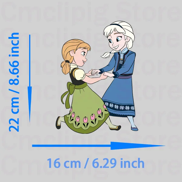 Disney Frozen Queen Elsa fusible clothing patches DIY patches for children stripes appliques heat transfer stickers iron on