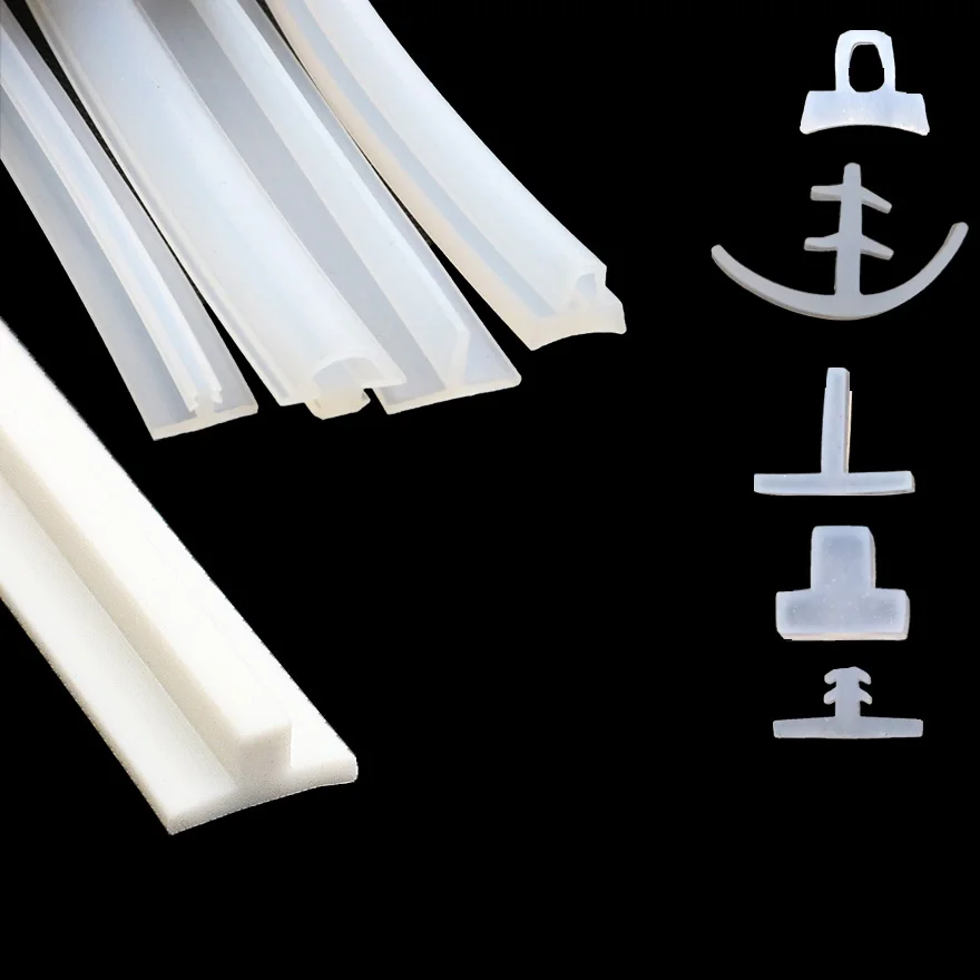 Striscia di tenuta in silicone a forma di T Guarnizione in gomma Striscia a fessura Striscia di tipo T Copertura per fossa Strisce decorative Impermeabili resistenti al calore