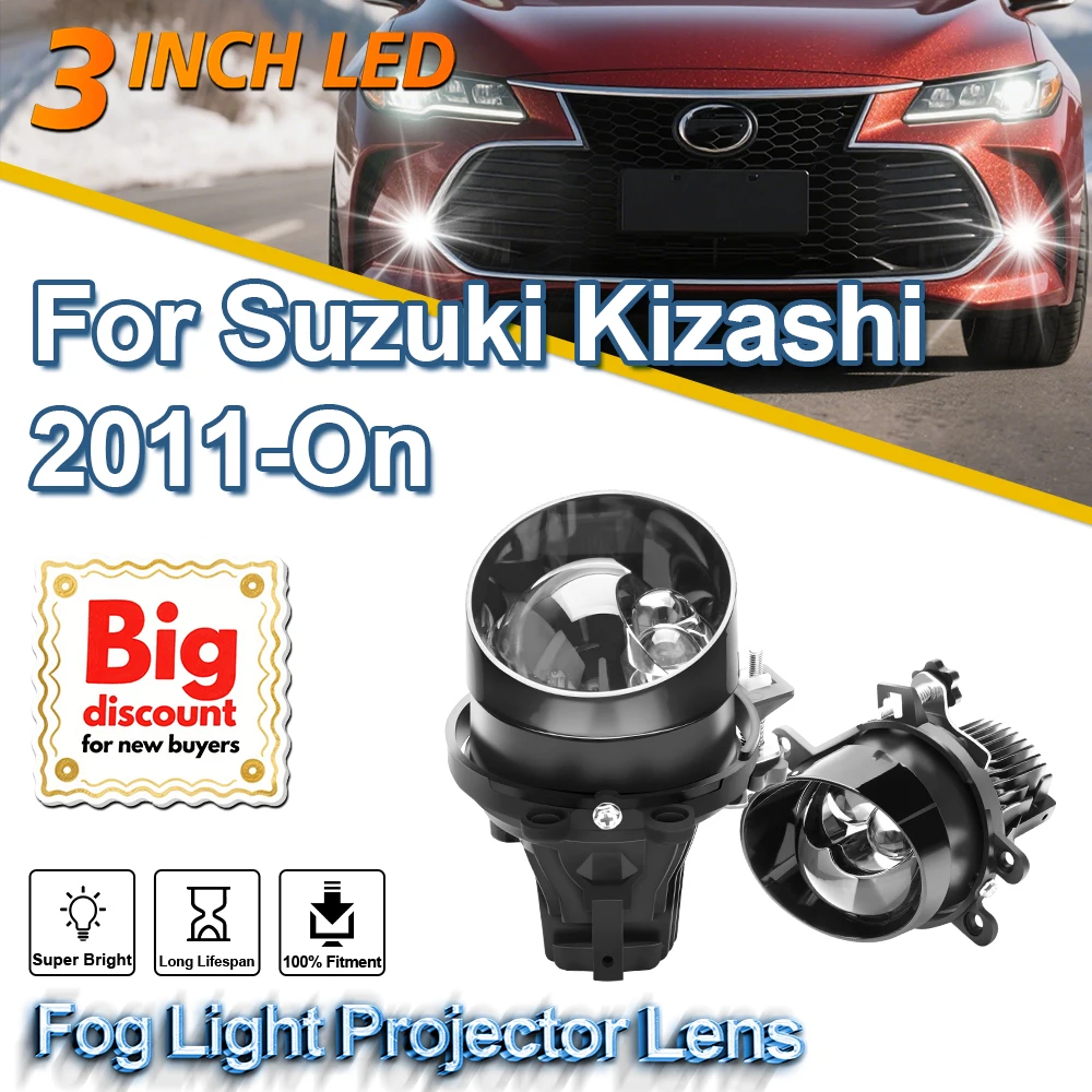 

ROADSUN 3 Inch BI LED Hi-lo Beam Fog Light Projector Lens Assembly Fog Lamp Bulb Car Accessories For Suzuki Kizashi 2011 2012-On