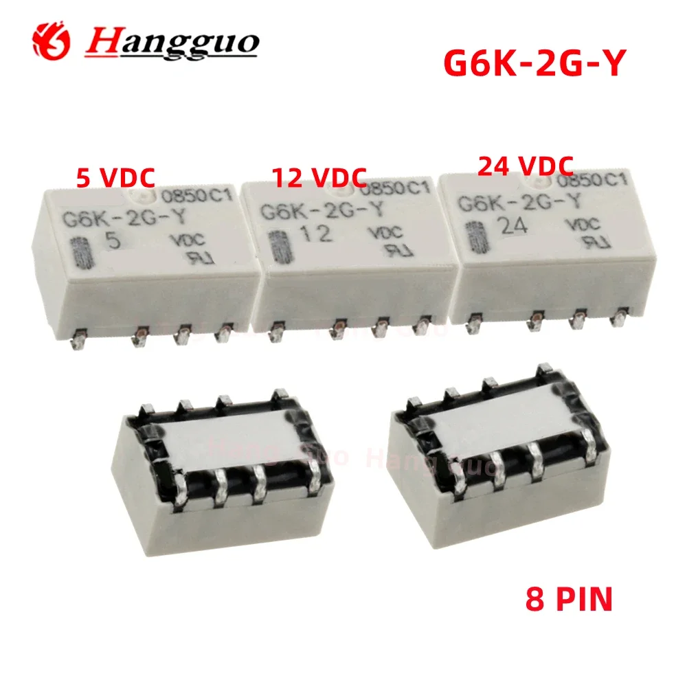 5 teile/los Original G6K-2G-Y-5VDC G6K-2G-Y-12VDC G6K-2G-Y-24VDC 8PIN G6K-2G-Y 5VDC 12VDC 24VDC Signal Relais