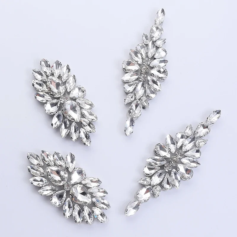 2 Stück/Set kristallklare Strasssteine zum Aufbügeln, Diamant-Strasssteine für Kleidung, Taschen, Hoodie, Dekorationen, Zubehör