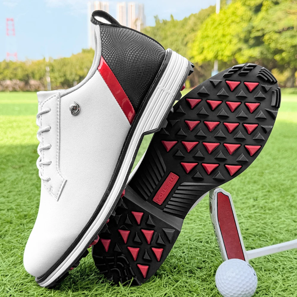 Men's Golf Shoes, Fashionable Outdoor Professional Anti Slip Golf Training Sports Shoes, Men's Plus Size Casual Walking Shoes