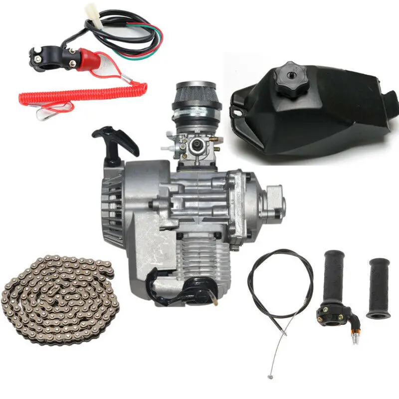

2 Stroke 49cc 50cc Engine Motor Kit For Scooter Pocket Bike Dirt ATV Go Kart Qua