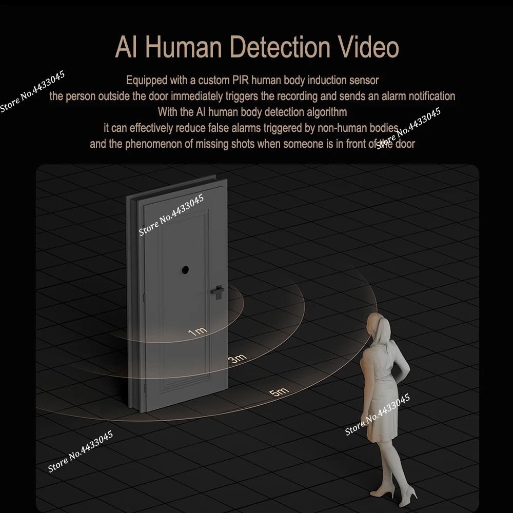 Intercomunicador de vídeo inalámbrico para seguridad del hogar, dispositivo con cámara HD de 1080P, visión nocturna, detección de movimiento, 1S