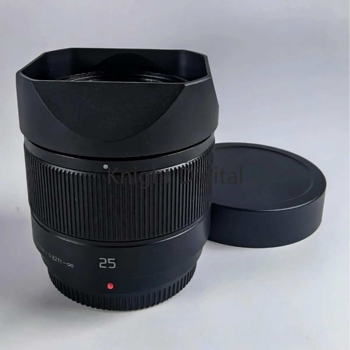 Capa de lente quadrada de liga de alumínio com tampa de lente de metal para panasonic lumix25mm f/1.7 acessórios de fotografia de lente de câmera