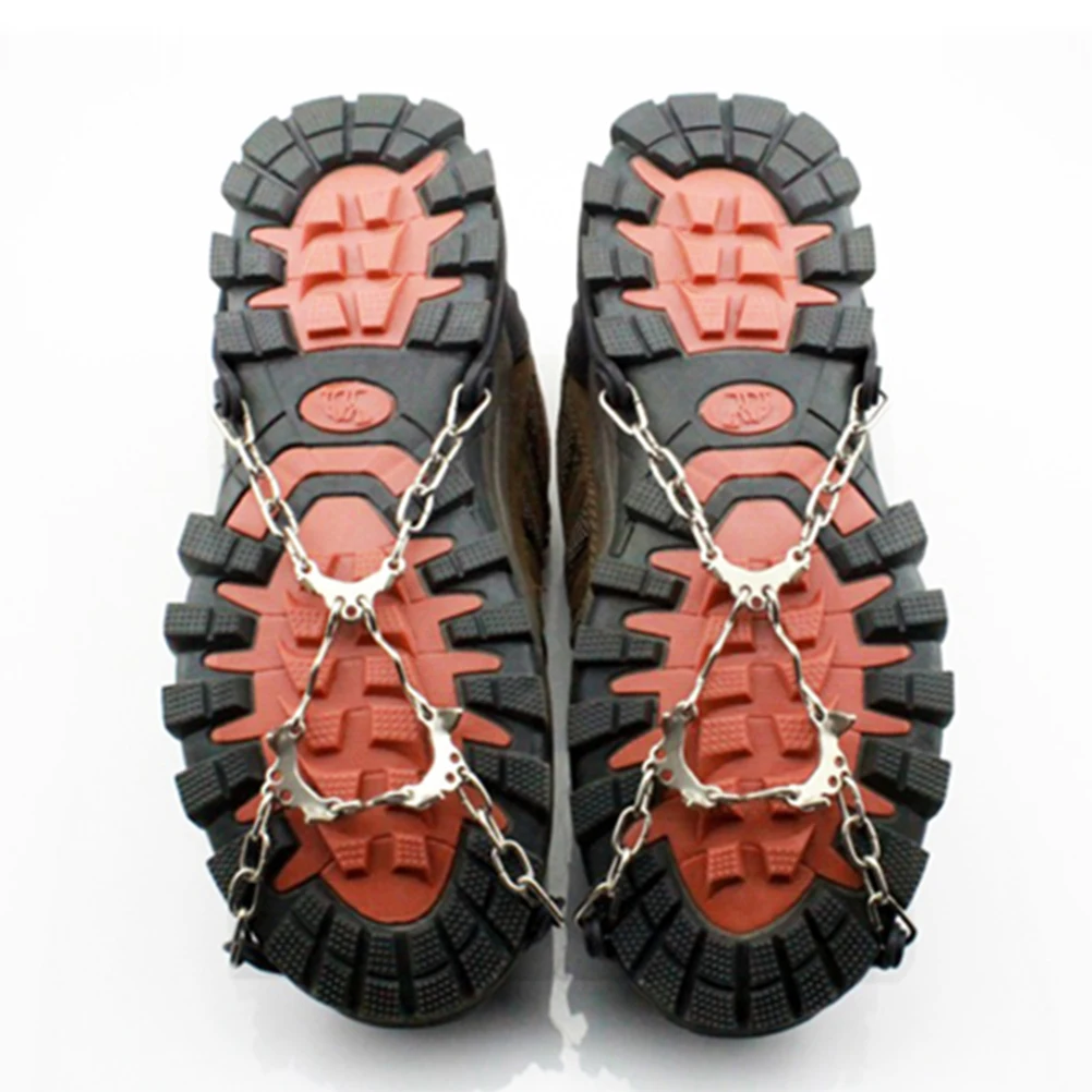 

2 Pcs Crampon Shoe Covers Ice Crampons Snow Cleats Chains Grips for Shoes Grippers Anti The Winter Spikes Boots