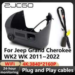 ZJCGO 4K Wifi 3840*2160 Car DVR Dash Cam Camera Video Recorder For Jeep Grand Cherokee WK2 WK 2011~2022