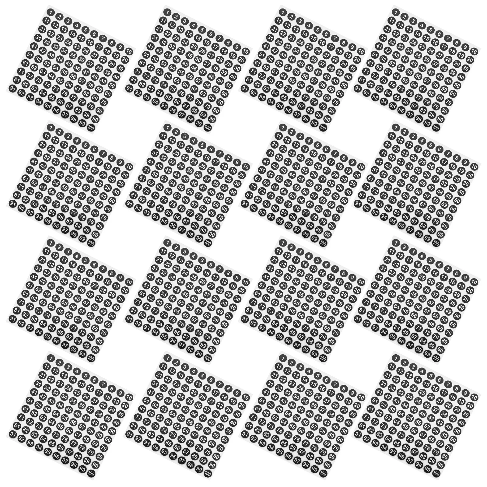 

Waterproof Number Stickers Self-Adhesive Digital Labels For Clothes Classification Round Numbered Stickers Diy Craft