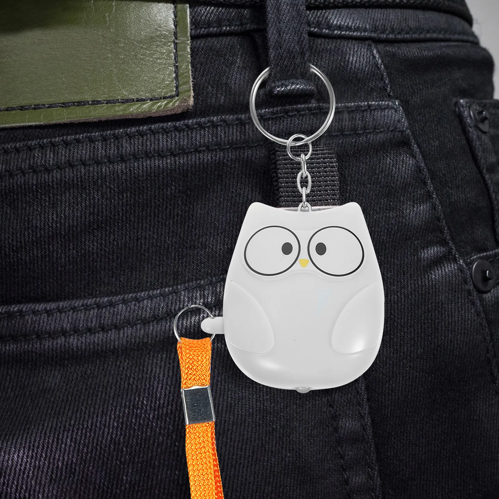 Personal Alarm Keychain - Persoonlijke veiligheidsalarm sleutelhanger met uilontwerp, luid