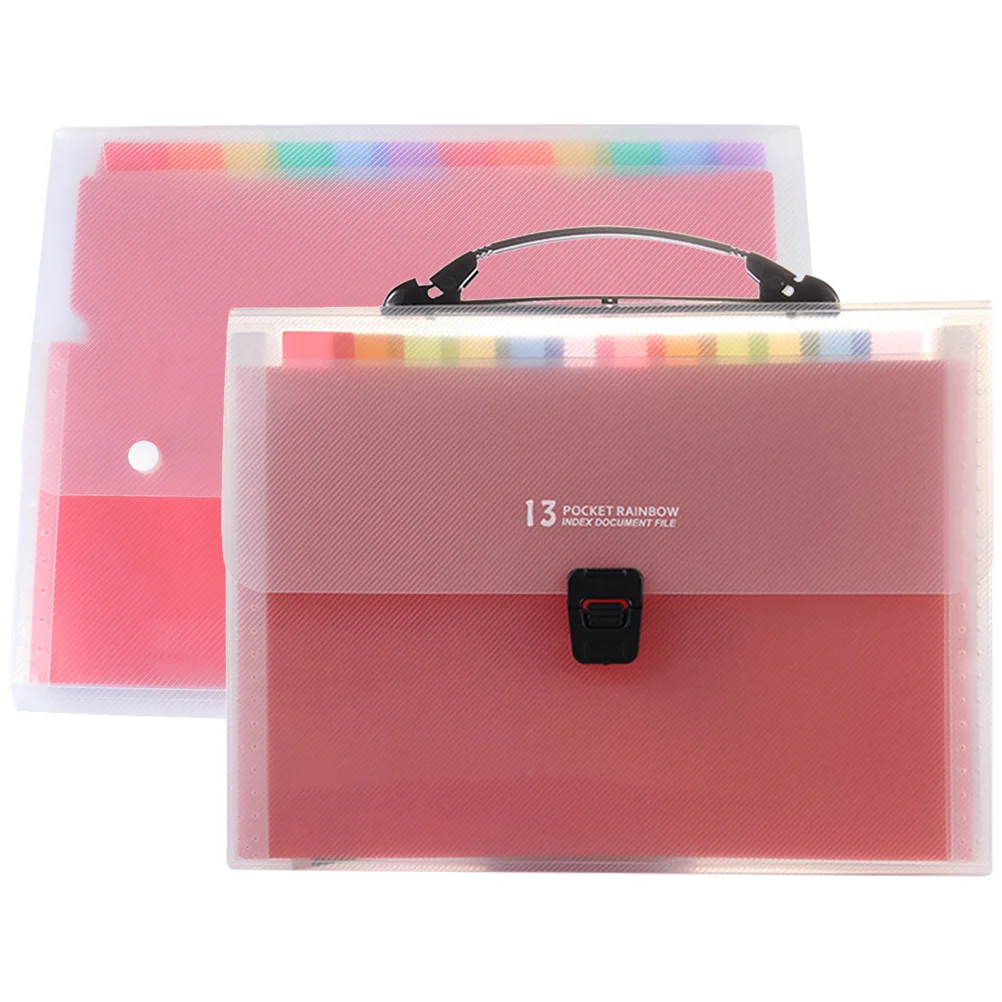 

2pcs Accordion Office Organizer Paper Document Holder Desktop Box Multi-Layer Bag Storage Box Portable Folder Large Capacity