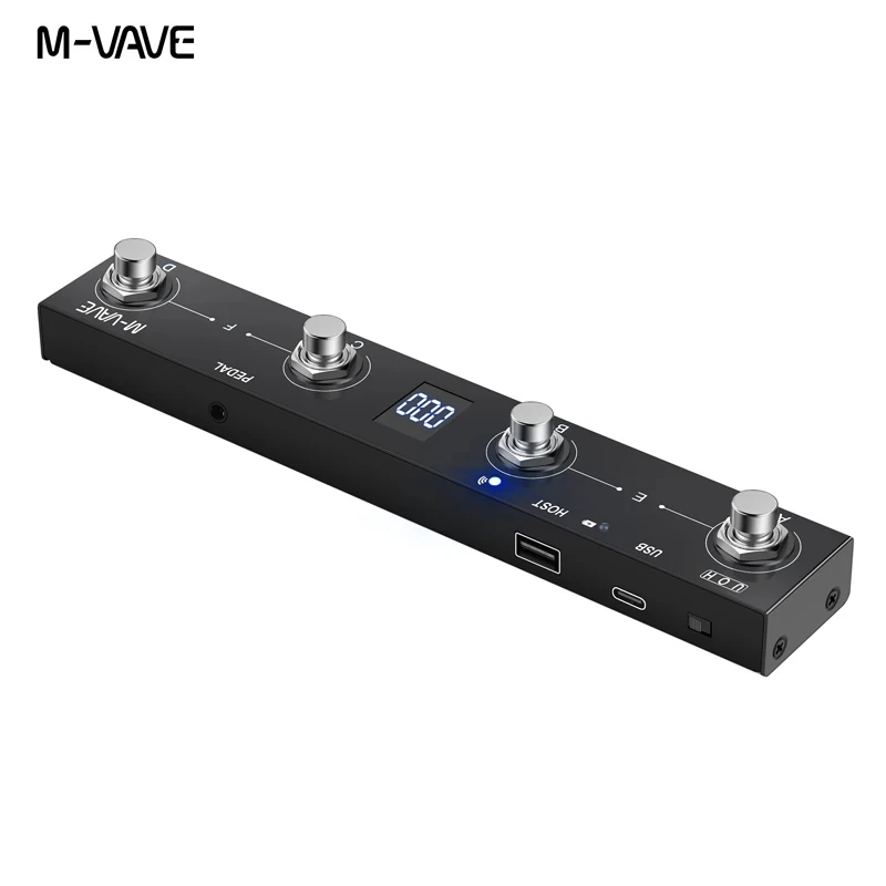 وحدة تحكم بلوتوث M-VAVE CHOCOLATE PLUS MIDI، زعنفة دواسة متعددة الوظائف، أدوات تحكم ذكية في التطبيقات/شاشة عرض رقمية