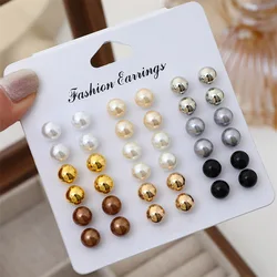 36pcs Cross border European and American Hot selling Pearl Earnail Set with Retro and Minimalist Design