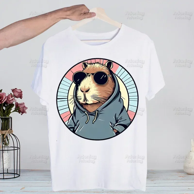 

Cute Capybara Men Women T-shirt Tops Crew Neck Fitted Soft Anime Manga Tshirt Tee Shirt Clothes T-shirt