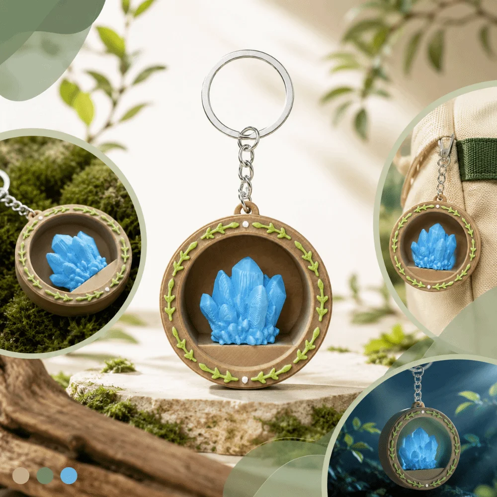 Multifunctional Mini Cartoon Creature Delicate Surface Texture Lightweight Material Detachable Keychain Lovely Rounded Outlines