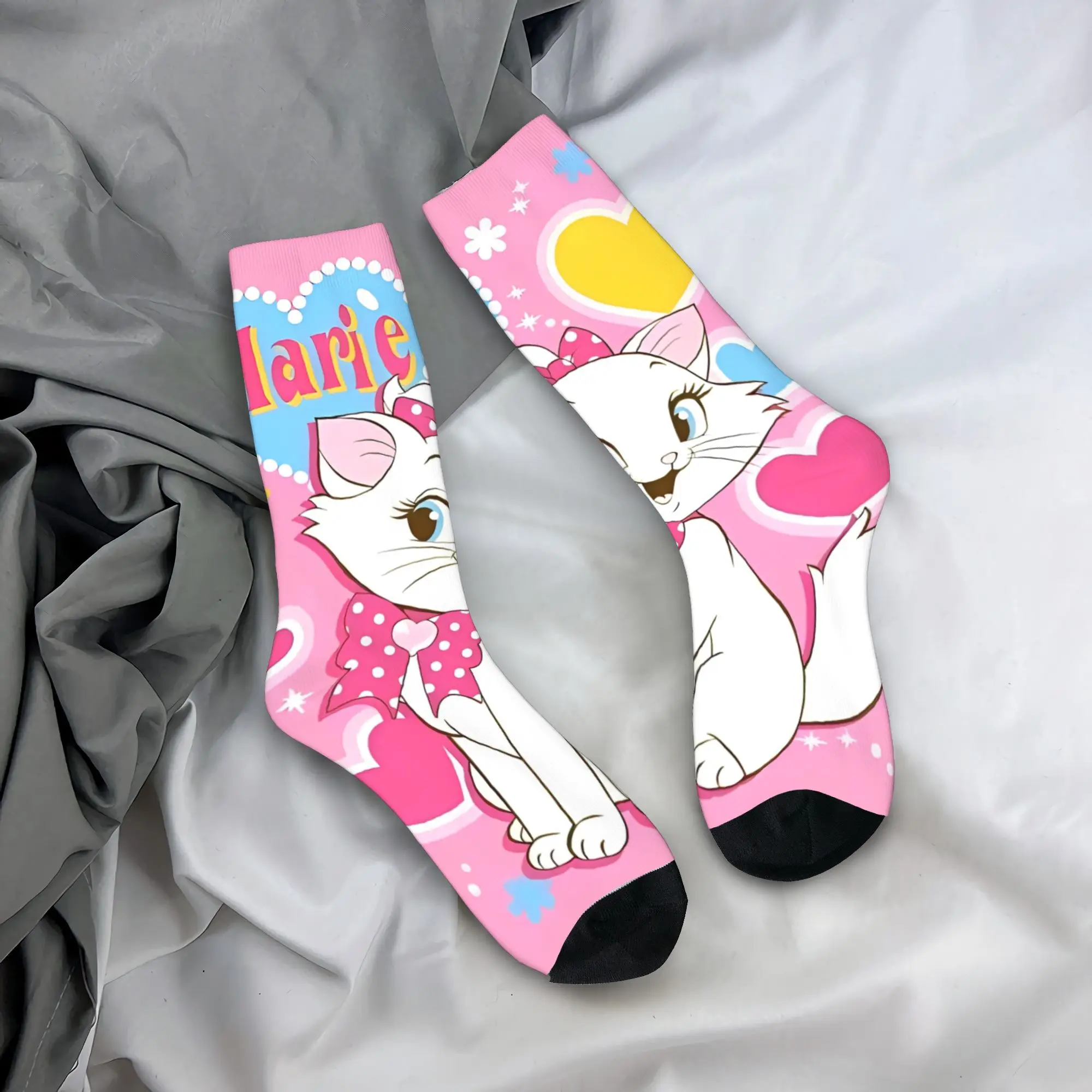 

Marie Cat Cartoon Socks Funny Stockings Winter Anti Sweat Women Men Socks Warm Soft Design Cycling Socks