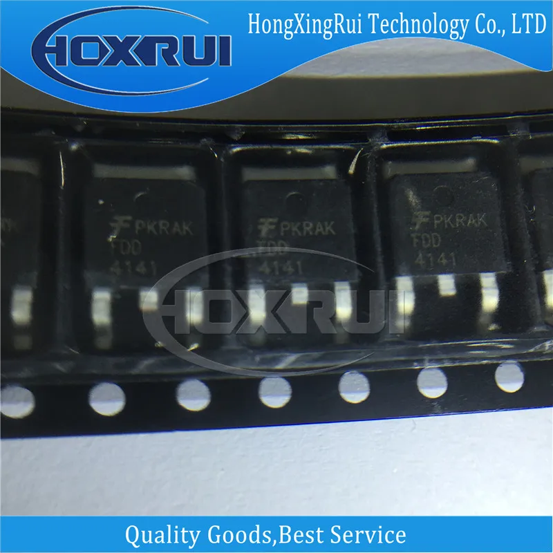 (1 piece),FDD4141,TO-252,MOSFET Transistor, P Channel, -50A, -40V, 10.1mohm, -10V, -1.8V