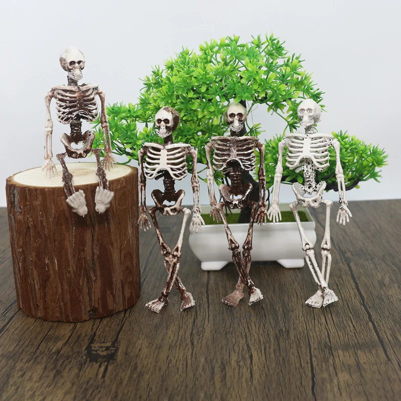 Mini Skeleton Skull RIP Tombstones DIY Cemetery Coffin Graveyard Halloween Decoration Fairy Garden Desk Ornaments Accessories