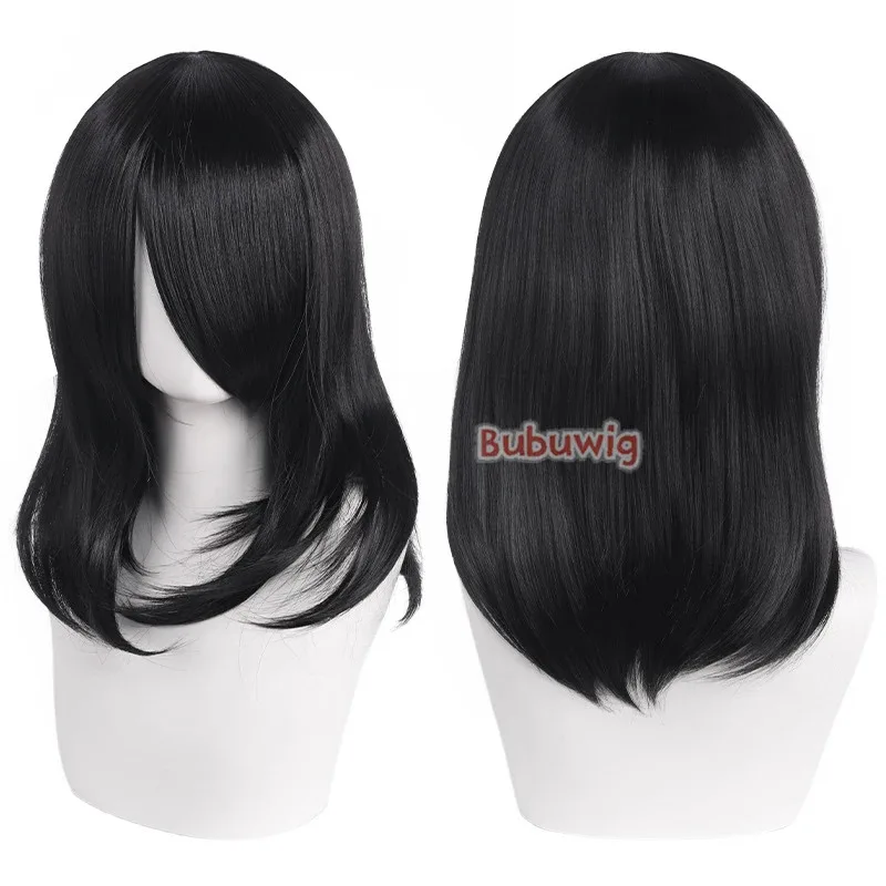 Bubuwig الشعر الاصطناعية 30 ألوان 40 سنتيمتر طويل مستقيم أنيمي موضة لوليتا تأثيري الباروكات لون نقي أزرق شعر مستعار أشقر مقاومة للحرارة #2