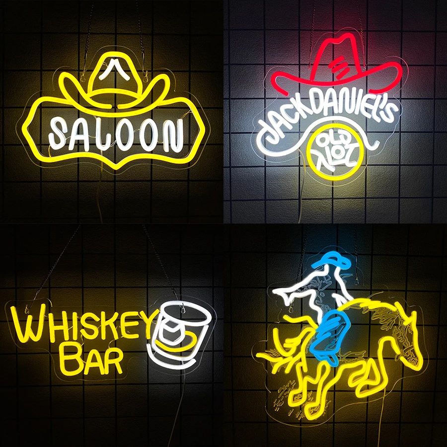 

Ковбойская неоновая вывеска для декора стен, Декор комнаты для подростков, вечеринка в стиле хип-хоп, светодиодные вывески для спальни, Человеческая пещера, бар, магазин, подарки, домашний художественный декор