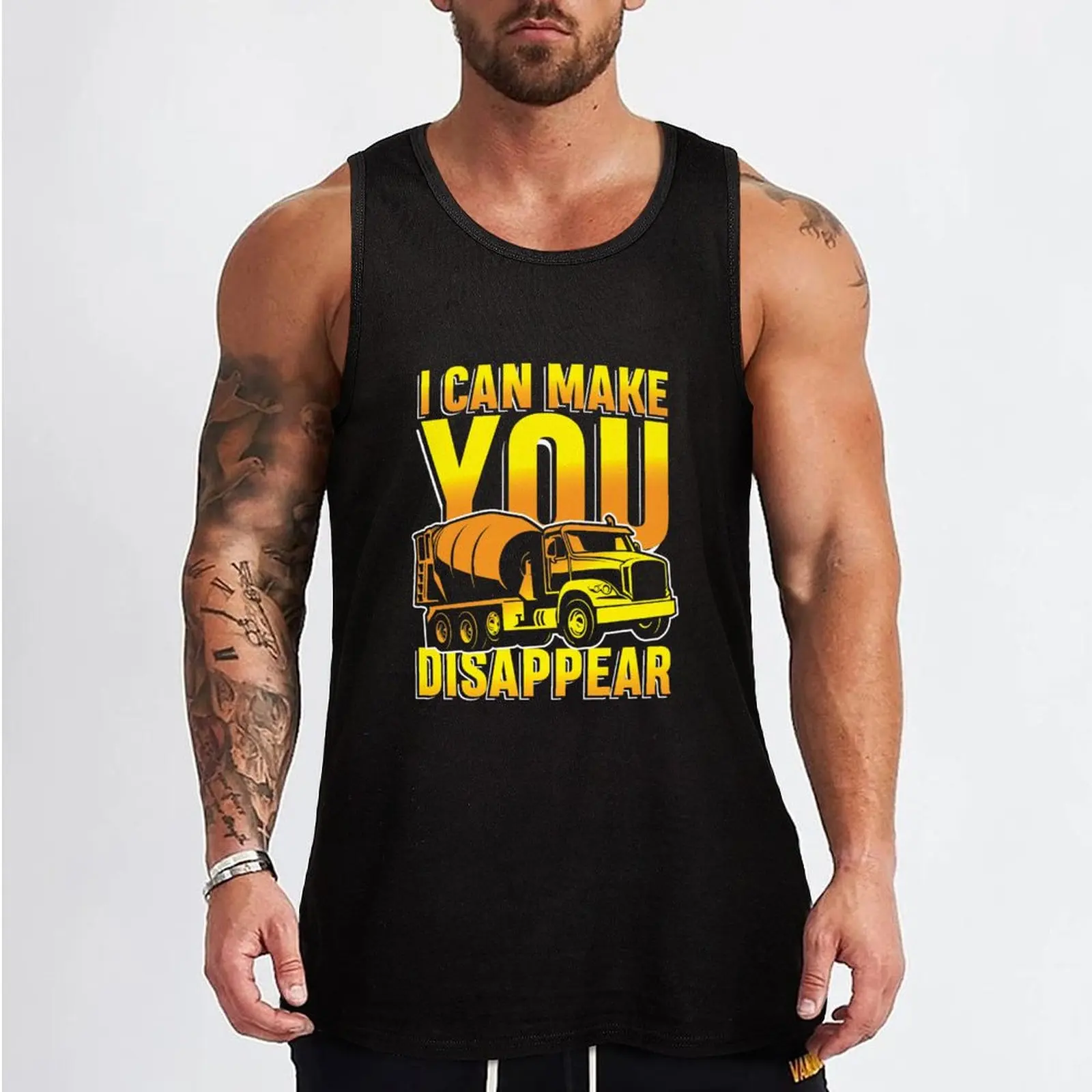 Funny Concrete Mixer Tank Top Man summer clothes Sports clothing Men's gym t-shirts t-shirts for Men's gym